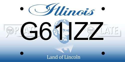 G61IZZ Illinois License Plate