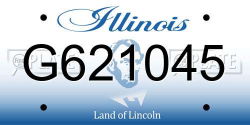 G621045 Illinois License Plate