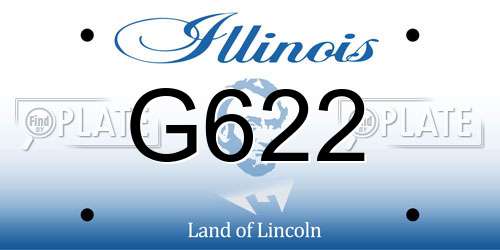 G622 Illinois License Plate