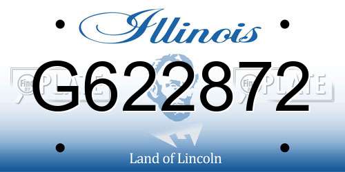 G622872 Illinois License Plate
