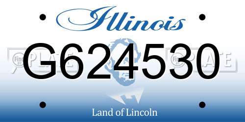 G624530 Illinois License Plate