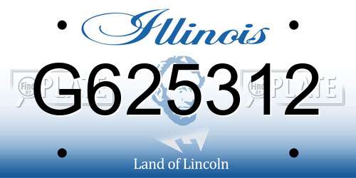G625312 Illinois License Plate
