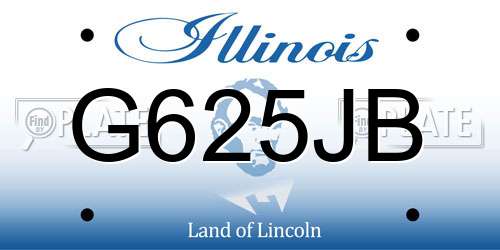 G625JB Illinois License Plate