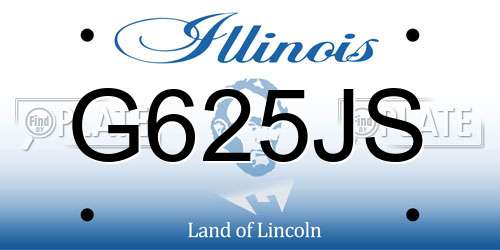 G625JS Illinois License Plate