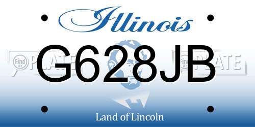 G628JB Illinois License Plate