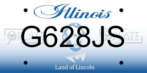 G628JS Illinois License Plate