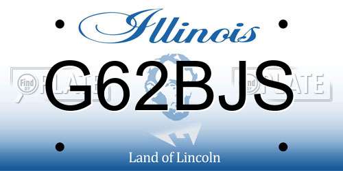G62BJS Illinois License Plate