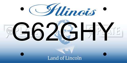 G62GHY Illinois License Plate