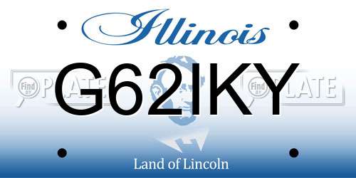 G62IKY Illinois License Plate