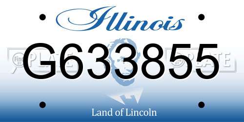 G633855 Illinois License Plate