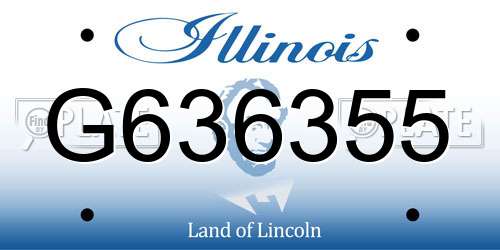 G636355 Illinois License Plate