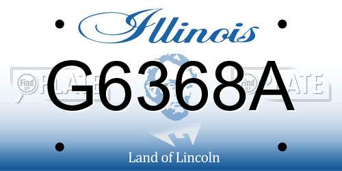 G6368A Illinois License Plate