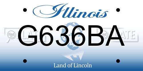 G636BA Illinois License Plate