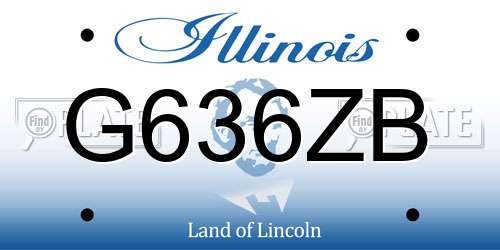 G636ZB Illinois License Plate