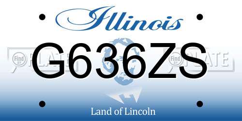 G636ZS Illinois License Plate