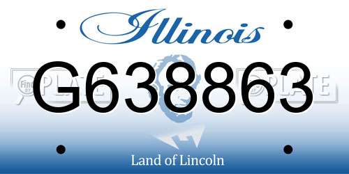 G638863 Illinois License Plate