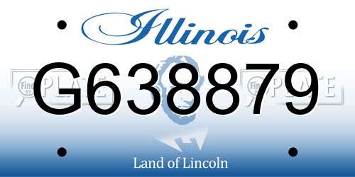 G638879 Illinois License Plate