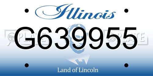 G639955 Illinois License Plate