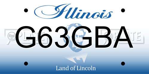 G63GBA Illinois License Plate