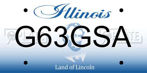 G63GSA Illinois License Plate