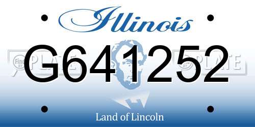 G641252 Illinois License Plate