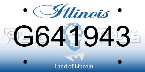 G641943 Illinois License Plate