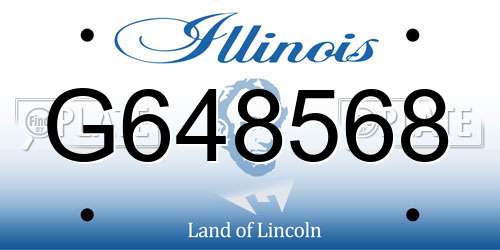 G648568 Illinois License Plate