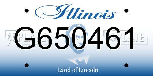 G650461 Illinois License Plate