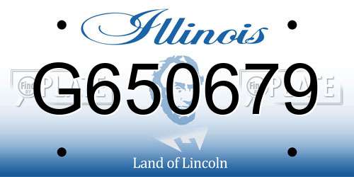 G650679 Illinois License Plate