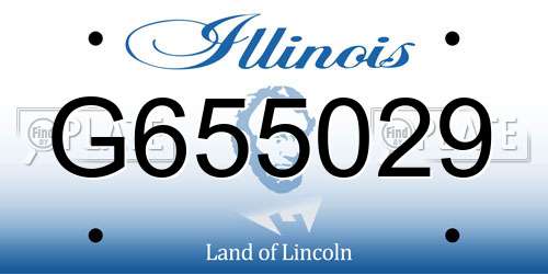 G655029 Illinois License Plate