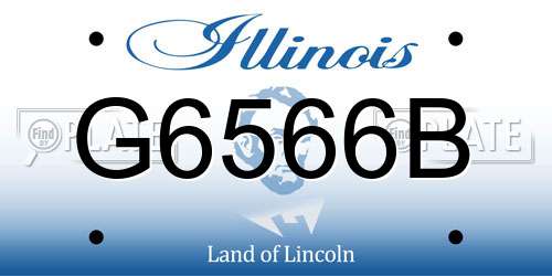G6566B Illinois License Plate