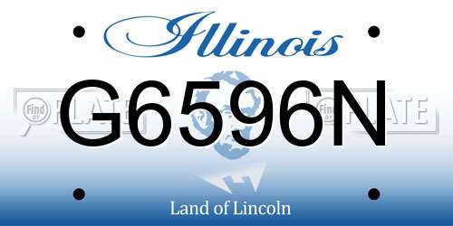 G6596N Illinois License Plate
