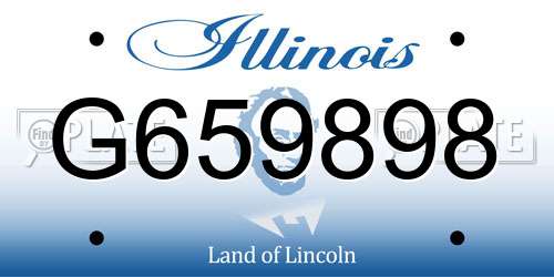 G659898 Illinois License Plate
