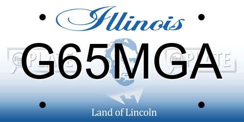 G65MGA Illinois License Plate