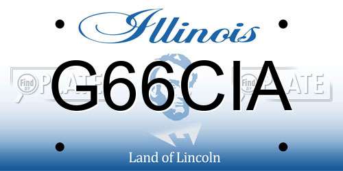G66CIA Illinois License Plate
