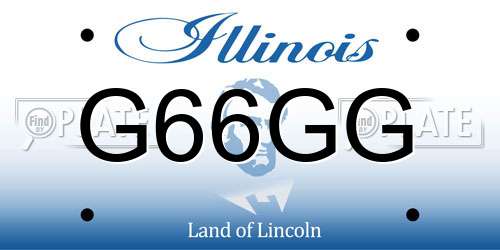 G66GG Illinois License Plate