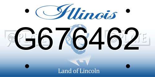 G676462 Illinois License Plate