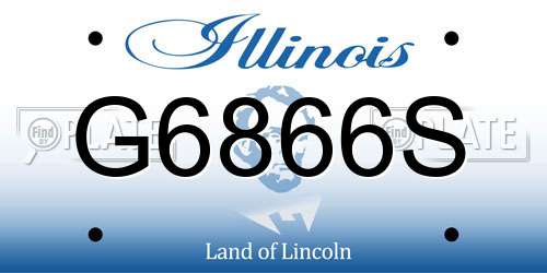 G6866S Illinois License Plate