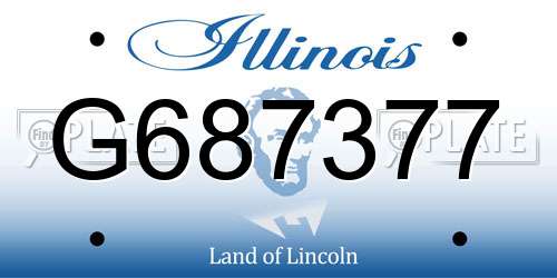 G687377 Illinois License Plate