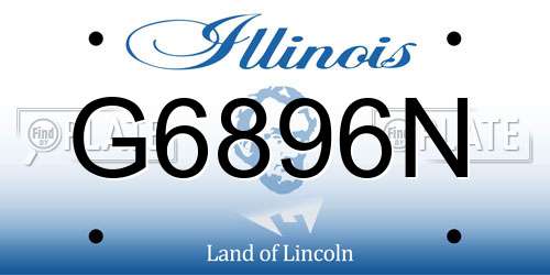 G6896N Illinois License Plate