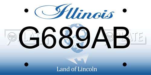 G689AB Illinois License Plate