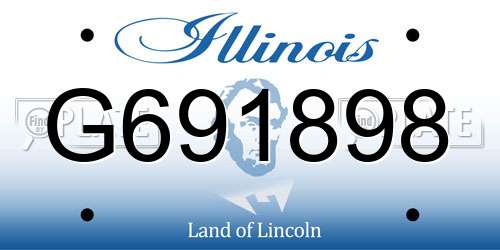 G691898 Illinois License Plate