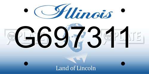 G697311 Illinois License Plate