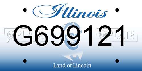 G699121 Illinois License Plate