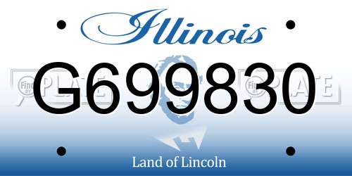 G699830 Illinois License Plate