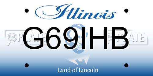 G69IHB Illinois License Plate