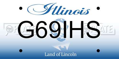 G69IHS Illinois License Plate