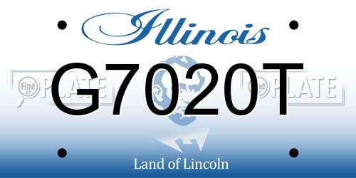 G7020T Illinois License Plate