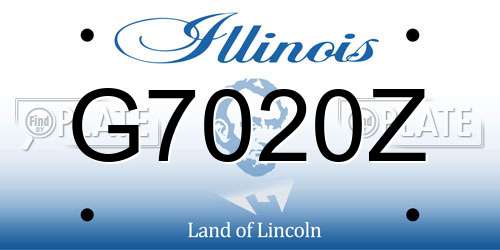 G7020Z Illinois License Plate
