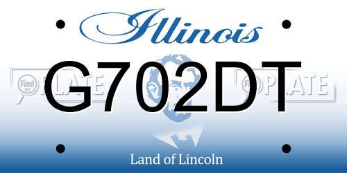 G702DT Illinois License Plate